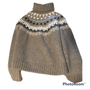 H&M argyle turtleneck sweater